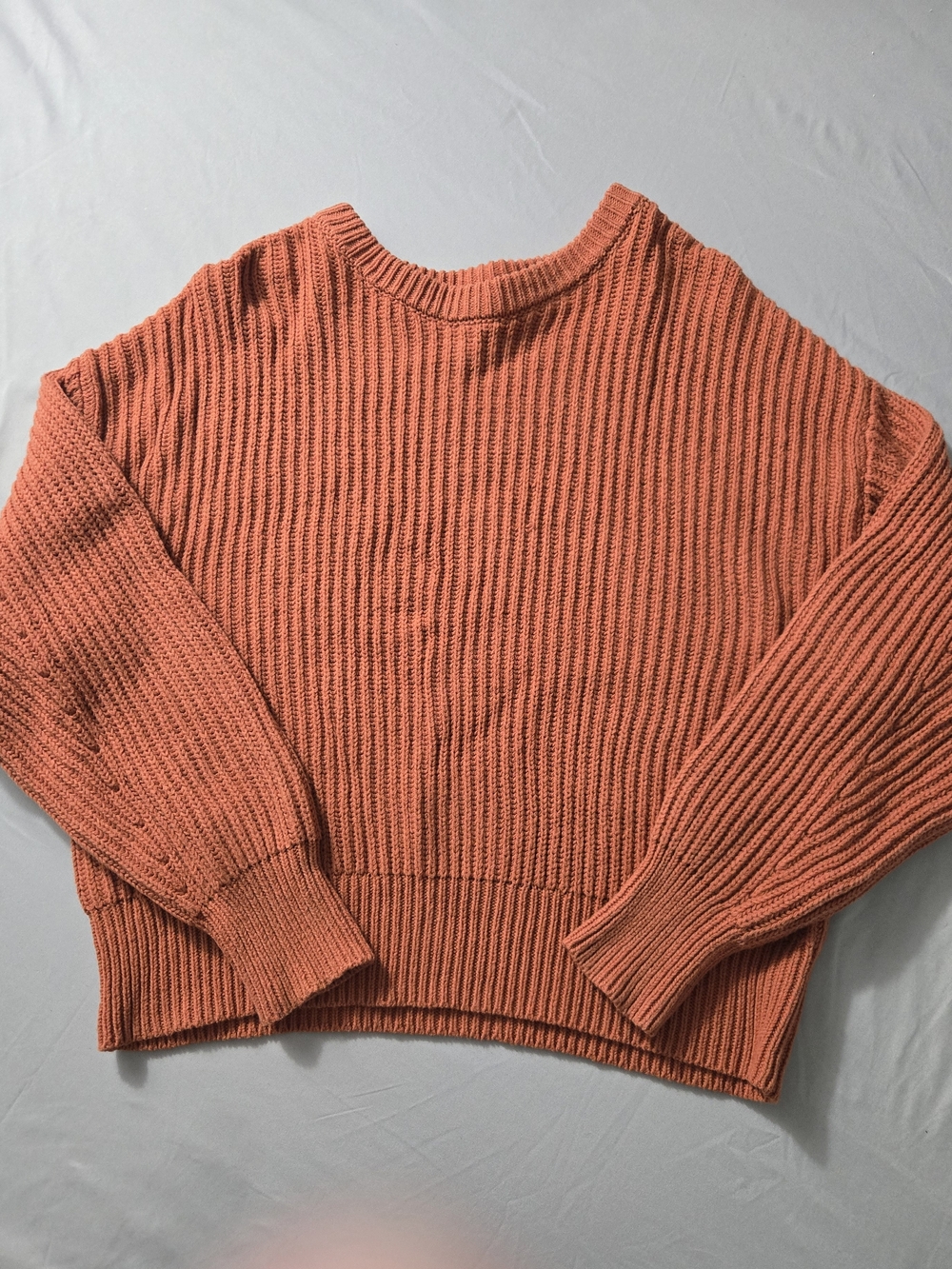 A New Day Ribbed Crewneck Sweater in Orange Size XL Like New